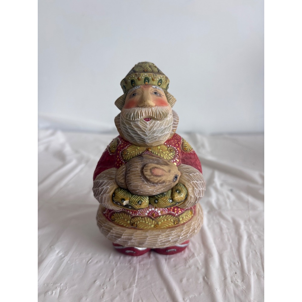 G. DeBrekht Forest Friends Santa w/ Bunny Figurine 51780-5 Limited Edition 2004